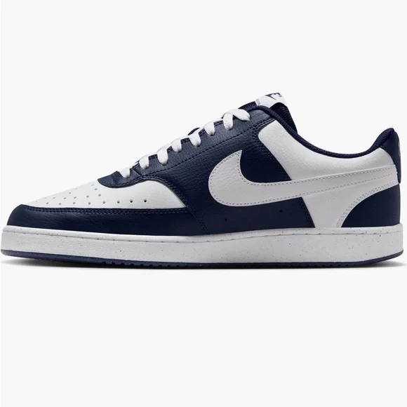 Nike Court Vision Low Men Sneakers, Midnight Navy Blue White, Size 14M - Picture 6 of 8